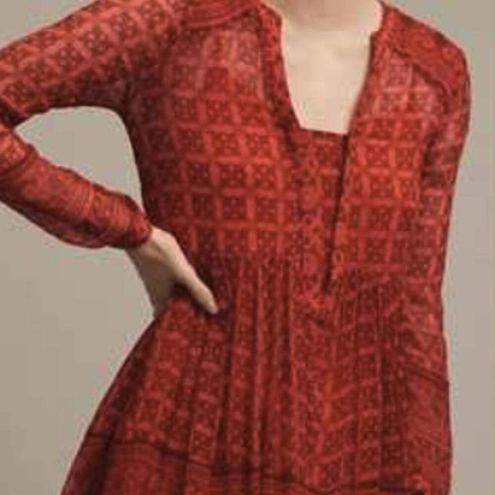 Maeve Red Printed Mini Dress
